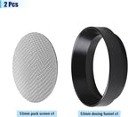 53mm Espresso Dosing Funnel and Puck Screen Set, Espresso Coffee Dosing Ring & 1.7mm 316 Stainless Steel Espresso Portafilter for Coffee Portafilter Filter Basket