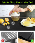 Black Plastic Table Cover Protector, 42" x 78" Waterproof Easy Flat PVC Desk Pad Mat, 1.5mm Thick Rectangle Vinyl Table Top Protector for Dining Room Table, Office, Dresser