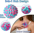 Deep Tissue Massage Ball for Exercise & Recovery - SGS Certification - Targets Back, Shoulder, Legs&Feet - Relieves Muscle Knots, Joint Pain&Tightness, Pressure Point Therapy- Myofascial Release Ball