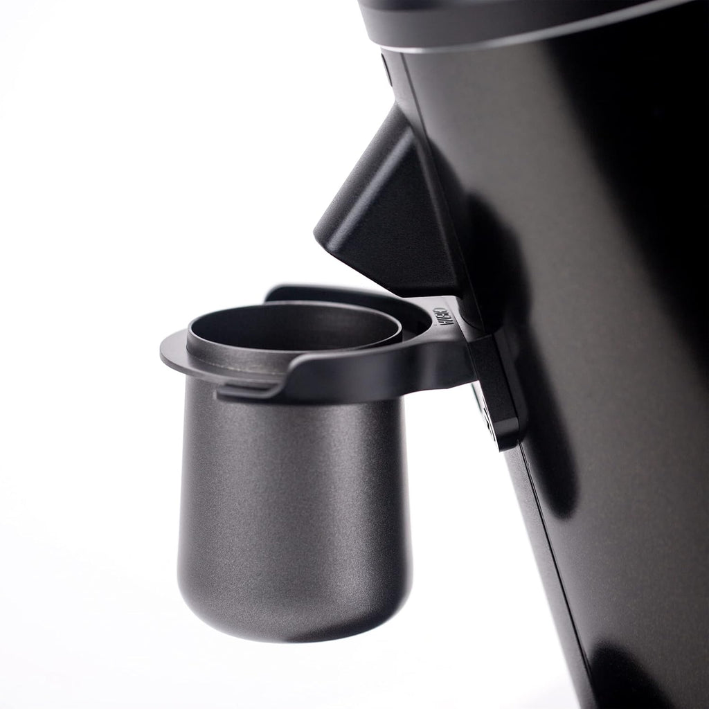 Crema Coffee Products 54mm Grinder Cradle | Compatible with Crema 54mm Bottomless Portafilters & Dosing Cups | Two Adjustable Heights | Easy Installation | Espresso Machine Accessory