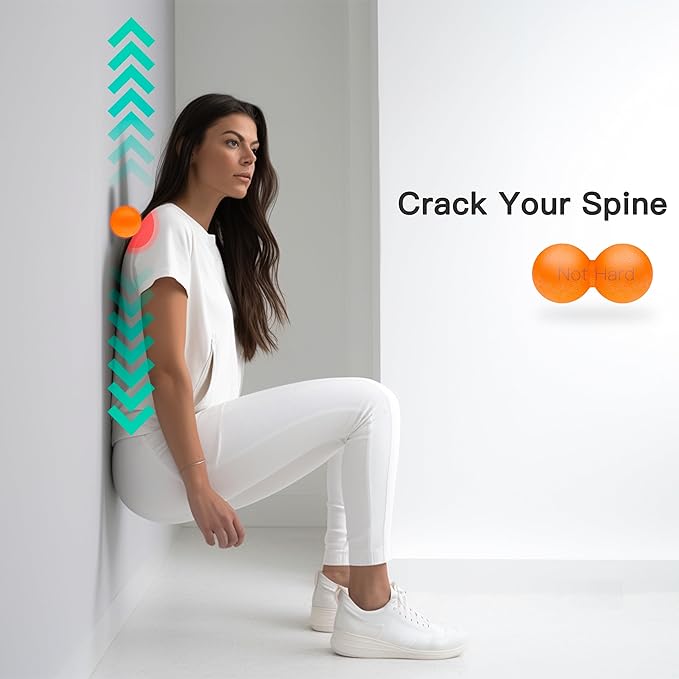 Hard Lacrosse Ball + Soft Peanut Massage Ball Set – Deep Tissue & Trigger Point Tool for Plantar Fasciitis Relief, QL, Iliacus, Glutes, Neck, Hamstrings, Hip Flexors & Myofascial Release