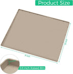 TRZZ Silicone Waterproof Under Sink Mat 31" x 22", Drip Tray and Cabinet Liner for Kitchen and Bathroom, Prevents Water Damage and Organizes Cabinets (Khaki)