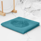 Kitinjoy 100% Cotton Kitchen Dish Cloths (12 X 12 Inches, Lake Blue),6 Pack Waffle Weave Ultra Soft Absorbent Dish Towels for Drying Dishes Quick Drying Kitchen Towels Dish Rags
