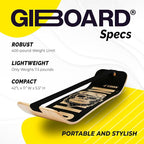 GIBBON SlackBoard - GiBoard Balance Board Kids & Adults - Slackline Balance Trainer - Slack Board Core Workout Equipment Home Gym Training - Standing Desk Exercise - Yoga, Agility, Pilates & More