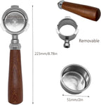 MIAO JIN 51mm Bottomless Portafilter 3 ears Coffee Naked Espresso Portafilter Compatible with DeLonghi Dedica EC680/EC685 With 1 Cup Filter Basket