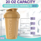 '-6 PACK- 20 OZ Protein Shaker Bottles for Protein Mixes, Shaker Cups for Protein Shakes, Small Shaker Bottle Pack, Shaker Cup, Shakers for protein Shakes (Midnight Clay - 6 Pack)