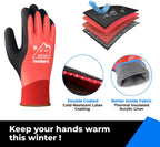 Waterproof Winter Work Gloves for Men and Women, Touchscreen, Freezer Gloves, Thermal Insulated, for Cold Weather