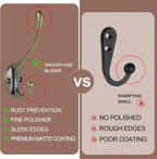 Wall Hooks for Hanging, 25-Pack Heavy Duty Metal Coat Hooks, for Living Room, Bathroom, Kitchen, Bedroom for Towel, Hat, Key, Closet, Bag (Bronze)