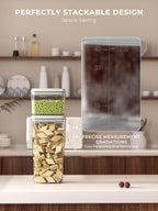 Pop Storage Set – 4 Pack Airtight Food-Grade Containers with Lids, BPA-Free, with Measurement Marks for Flour, Sugar, Pantry Organization