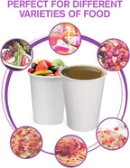 Smygoods White Disposable Paper Coffee Cups (6 OZ, 100 Count) For Hot Beverages, Tea, Espresso, Cocoa - To Go Drink Containers, Café & Office