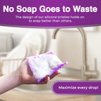 Silicone Sponges for Dishes - 4 Pack Dual-Sided Dish Scrubber and Sponge - Food Grade, BPA Free Silicone Dish Sponge & Housecleaning