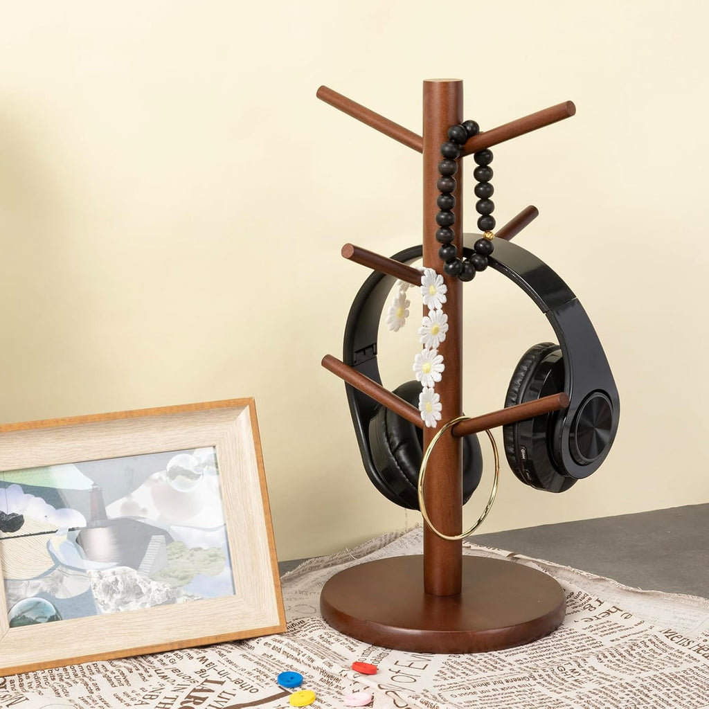 MyLifeUNIT Mug Holder Tree, Coffee Cup Holder with 6 Hooks (Brown)