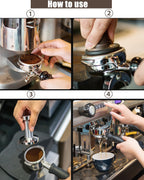 1 Pc Stainless Steel Coffee Filter, 51mm Pressurized Espresso Filter Basket for Portafilter Machines Espresso Machine Parts Compatible with Gevi/CASABREWS/CAPRESSO (2 Cups Capacity)