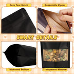 Jetmore-50pack-Smell-Proof-Bag, Zip Lock Pouches with Window, Resealable Bags for Small Business, Small Sealable Bags for Packaging Snack, Coffee, Spice, Candy, Trail Mix, Wax, Mylar Bags 3.5