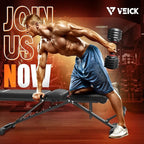 VEICK 25/55 lbs Adjustable Dumbbell with Anti-Slip Turning Handle, Fast Adjust Weight for Men Women, Exercise Equipment with Tray for Home Gym Full Body Workout Fitness