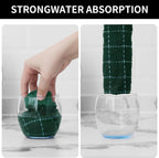 Homaxy 100% Cotton Terry Kitchen Dish Cloths, Ultra Soft and Absorbent Dish Towels for Kitchen, Perfect for Drying and Washing Dishes, 6 Pack, 12 x 12 Inches, Dark Green