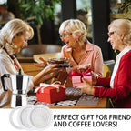 2 Pcs Filter with 3 Pcs Silicone Gasket Seals for 2 Cup Stovetop Espresso Coffee Maker Replacement Parts for DITOSH Aluminium Moka Pot