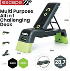 Escape Fitness Deck V2.0 Workout Platform or Adjustable Bench - Black/Green