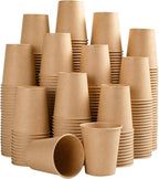 400 Pack 5 oz Kraft Paper Cups, Disposable Bathroom Cups, Mini Mouthwash Cups, Hot/Cold Beverage Drinking Cup for Home, Store, Travel, Events (Brown)