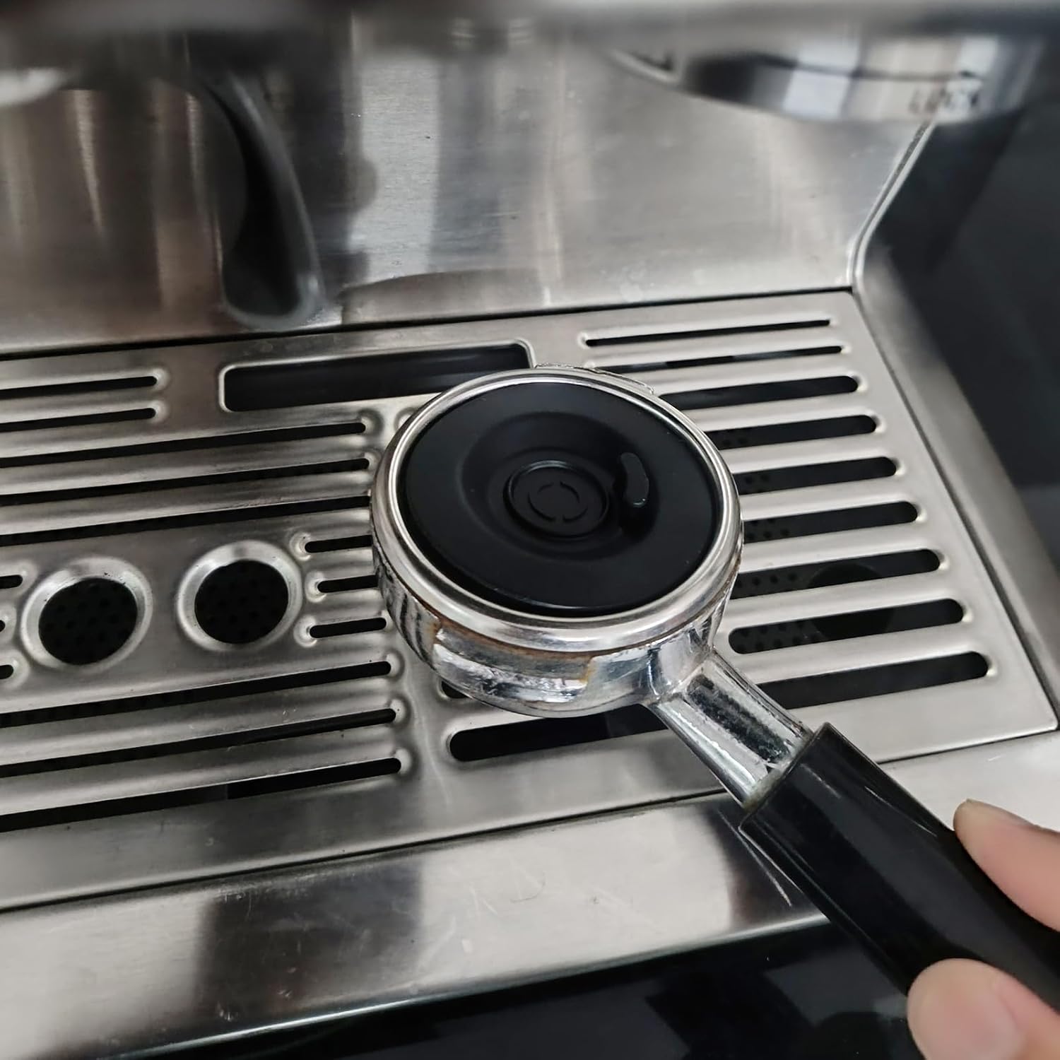 2 PCS 58 mm Backflush Cleaning Disc for Breville Espresso Machine, silicone Disc for Breville Espresso Machine Part BES980XL BES920XL BES900XL BES990 Black