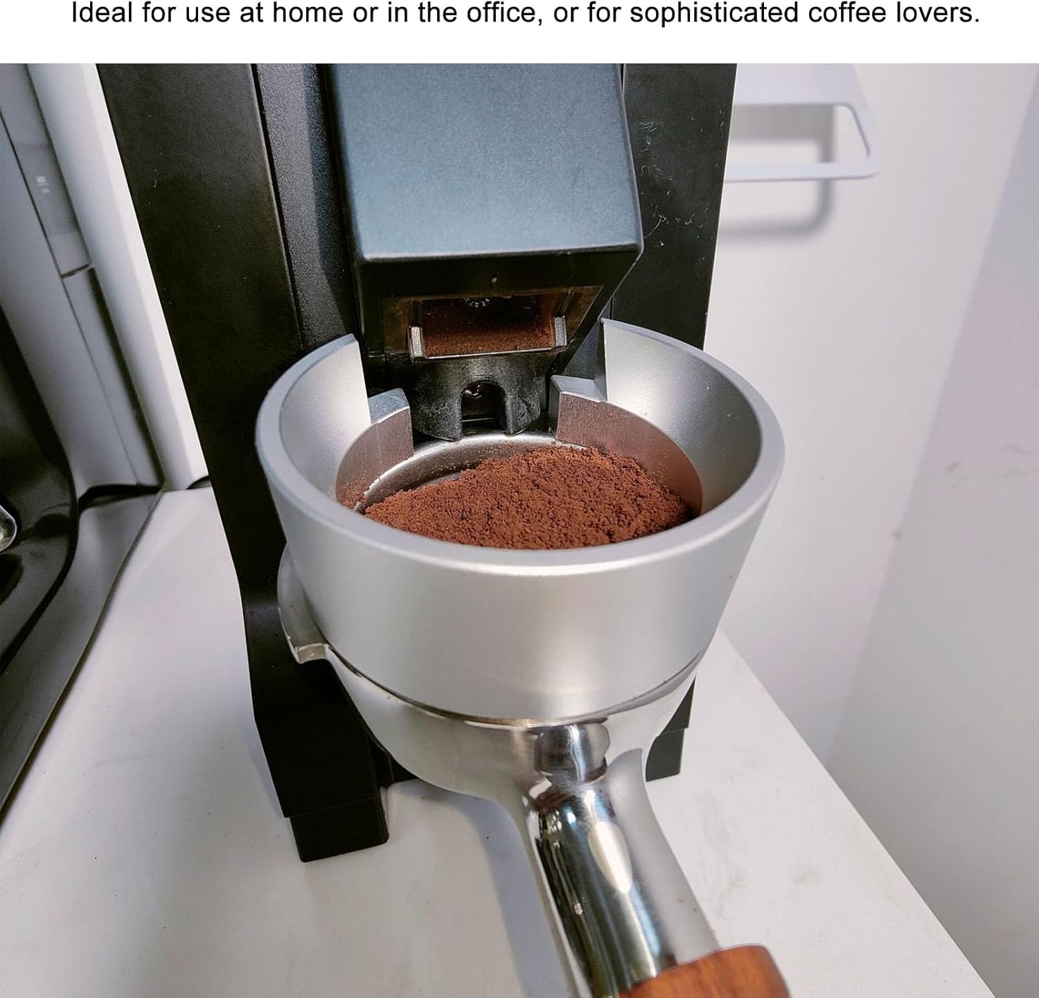 58mm Espresso Dosing Funnel, Lightweight Aluminum Portable Filter Funnel, Compatible with 58mm Portafilter (Silver)