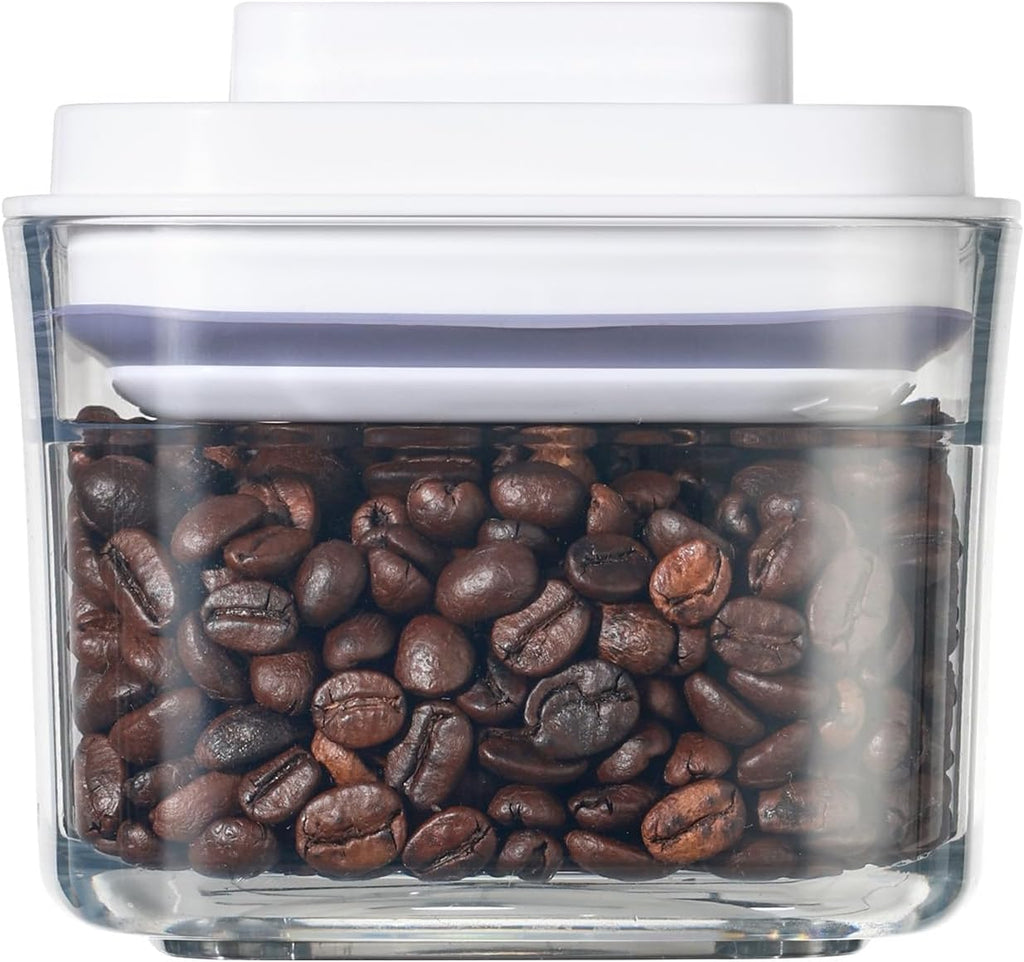 Food Airtight Containers storage with Lids One Button Open/POP UP/Kitchen Storage Organization for Coffee Tea Brown Sugar Cereals 350ml x 1
