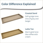 Countertop and Vanity Tray - 2 PC (11” and 7”) Shatterproof Silicone Kitchen and Bathroom Trays for Counter, Kitchen Soap Dispenser Tray, Vanity Trays for Bathroom, Perfume Key Tray