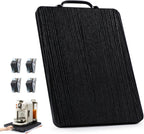 Appliance Slider, Sliding Tray for Coffee Maker, Coffee Pot Slider for Countertop, Kitchen Appliance Rolling Tray with Rubber Wheels,Medium - Long, Black (9.5” X 13”)