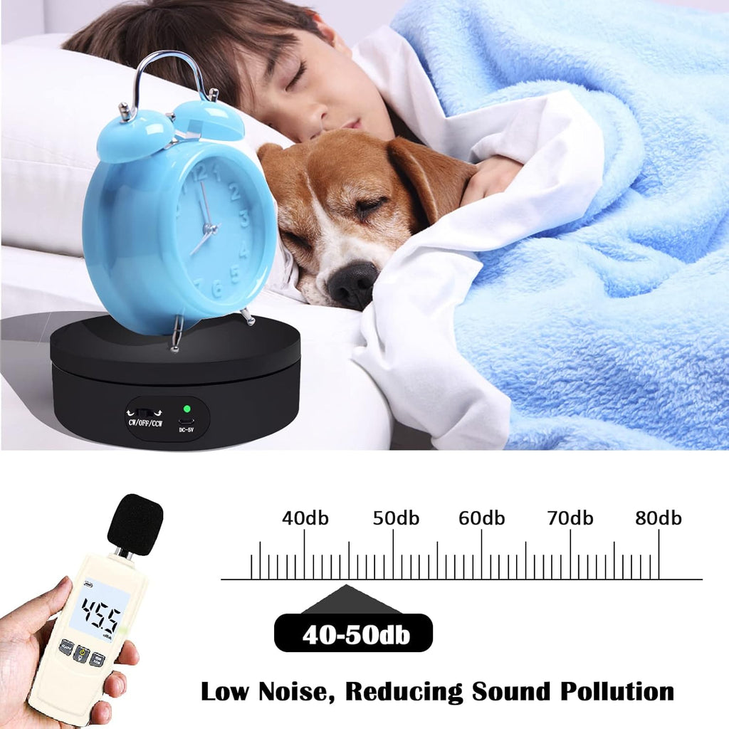 YVV Motorized Rotating Display Stand, Cup Display Turner Stand, Electric Rotating Base for Glitter Tumblers, 360 Automatic Mute Rotating Turntable with 4 Colors Backgrounds for Epoxy Cup Display