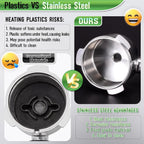 54mm Portafilter for Breville BES870/878/880 Series, Dual Spout Espresso Handle with Siam Rosewood Grip & 304 Stainless Steel Basket