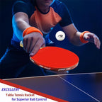 DHS Ping Pong Paddles Professional Table Tennis Racket with Hurricane Rubber Carrying Case - ITTF Approved Rubber for Tournament Play