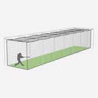 Fortress Baseball Batting Cage Nets | Heavy-Duty HDPP Fully Enclosed Baseball & Softball Cage Netting [14 Sizes & 3 Grade Options] – NET ONLY