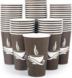 LITOPAK 210 Pack 16 oz Paper Cups, Brown Disposable Hot Coffee Cups for Party, Picnic, Travel, and Events