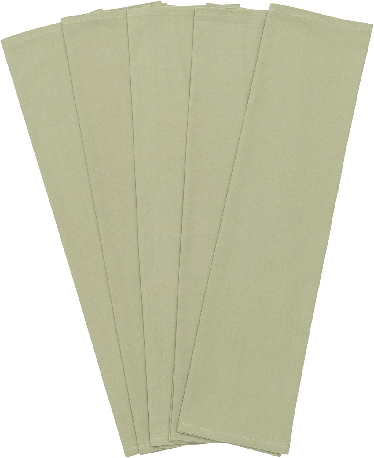 Sage Green Flour Sack Tea Towels - 100% Organic Cotton, 5 Pack, 27"x27", Highly Absorbent Dish Towels - Versatile Kitchen Towels for Baking - Customizable and Easy to Embroider (5 Pack - Sage Green)