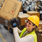 KAYGO Cut Resistant Gloves PU Coated, 12 Pairs Safety Work Gloves with full fingers Touchscreen for Men and Women, ANSI Cut Level A2, Ideal for General Duty Work KG11P, Black,L