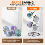 2 Pack Mug Holder, Metal Coffee Mug Holders Tree, Decorative Mug Rack, Mug Cup Tree for Kitchen Decor Organizer, Black