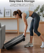 Vibration Plate Exercise Machine, Vibration Plate Platform for Lymphatic Drainage, 200 Adjustable Speeds Power Shaping Vibrating Plate Helps Weight Loss, Shaping, Max Weight 450 Lbs