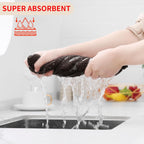 Kitinjoy 100% Cotton Waffle Weave Kitchen Towels, 4-Pack Super Soft and Absorbent Dish Towels for Drying Dishes, Kitchen Hand Towels, 13 in x 28 in, Dark Brown