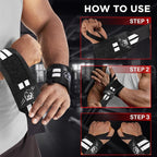 TECEUM Weightlifting 18" & 12" Wrist Wraps with Thumb Loop – Heavy Duty Wrist Workout Braces for Men and Women – Ideal for Powerlifting, Strength Training, Bodybuilding