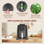 360° Rolling Tray Bamboo Appliance Slider, Appliance Sliders for Kitchen Appliances Sliding Tray for Coffee Maker Appliances Mat Easily from Under The Cabinet Black(13.9"×9.4")