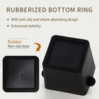 Knock Box Square High Sidewall Design Espresso Knock Box Shock-absorbent Knock Box Espresso with Removable Knock Bar and Non-Slip Base Espresso Accessories for Home/Office