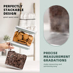 Pop Top Food Storage Containers - 8 Pack BPA-Free Pantry Organizers with Airtight Lids, Food-Grade with Measurement Marks