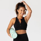 Oceanfoam Tidal Roller - Seafoam - Muscle Massage Foam Roller for Back Pain & Stretching - Firm and Ergonomic Wide Wave Textured - Yoga, Athletics, & Wellness - Full Size, 20" x 5"