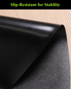 Black Plastic Table Cover Protector, 42" Round Waterproof Easy Flat PVC Desk Pad Mat, 1.5mm Thick Vinyl Table Top Protector for Dining Room Table, Office, Dresser
