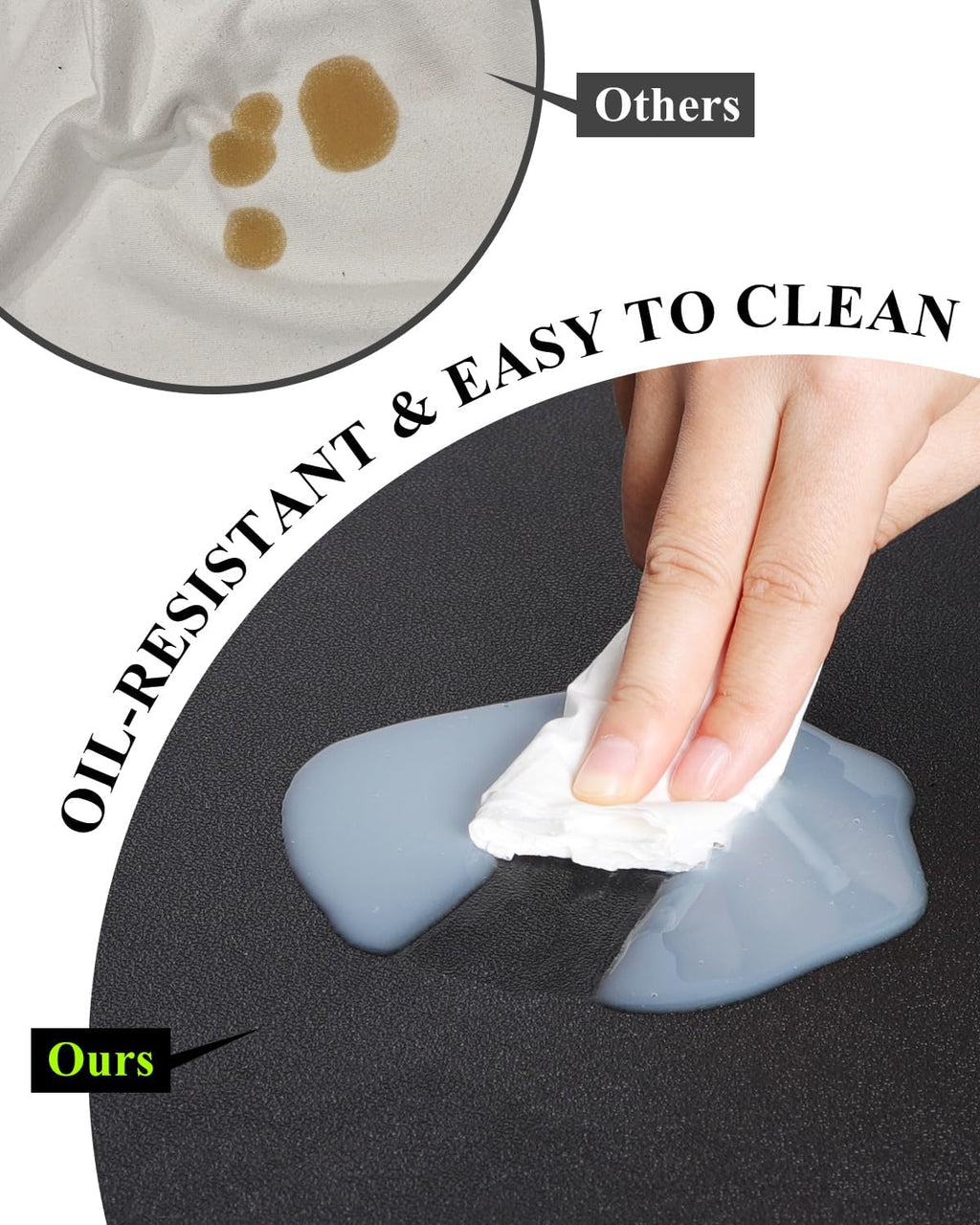 Black Plastic Table Cover Protector, 42" x 72" Waterproof Easy Flat PVC Desk Pad Mat, 1.5mm Thick Rectangle Vinyl Table Top Protector for Dining Room Table, Office, Dresser