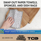 Nordhus Design Swedish Dishcloths, 5 Cloths, Made in Sweden - Reusable, Washable Cellulose Cotton Kitchen Cloths - Replace Paper Towels, Wipes, Sponges, Dish Rags