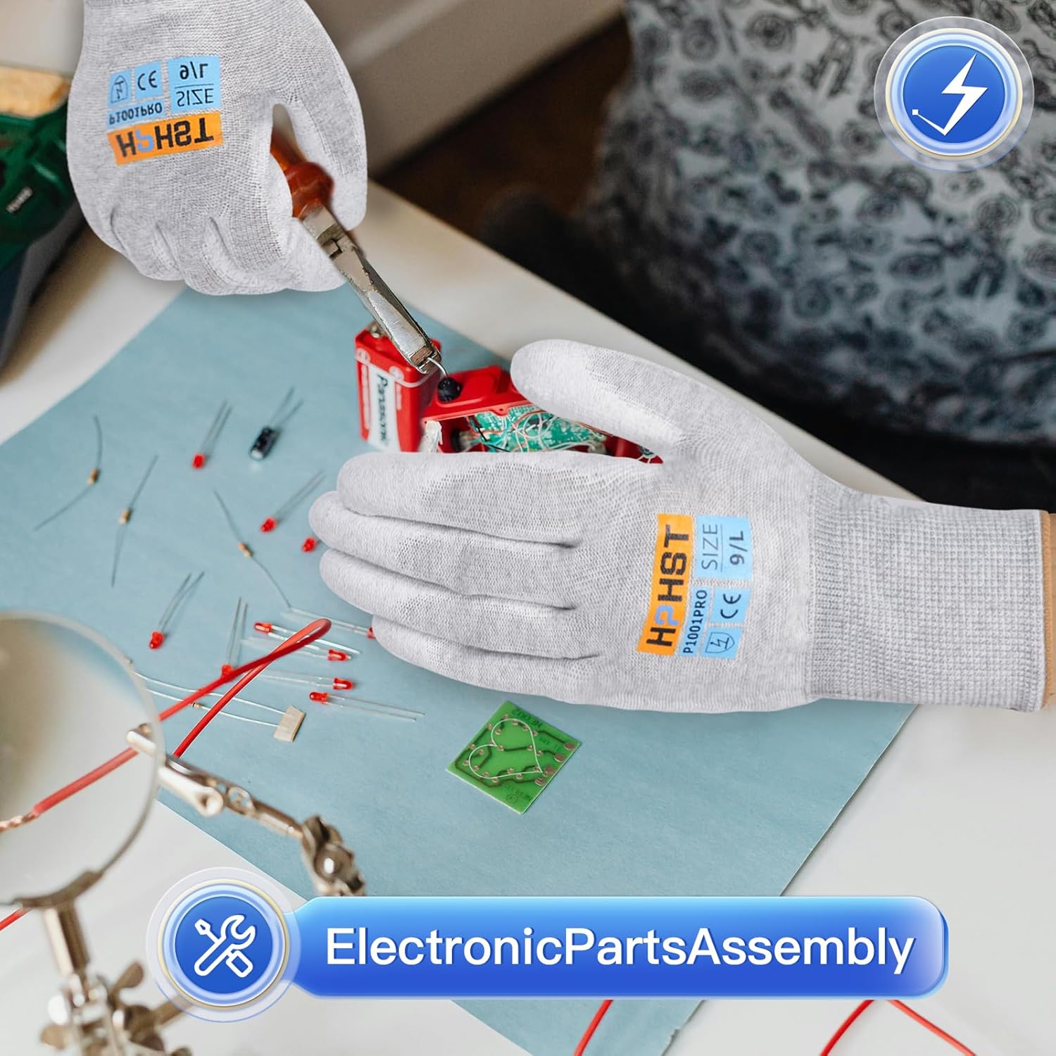 PU Coated Safety Work Gloves, 12 Pairs Work Gloves Mechanic Working Seamless Knit Glove with Polyurethane Coated Smooth