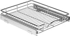 HOLDN’ STORAGE Pull Out Cabinet Organizer - Heavy Duty Steel with Smooth Slide-Out Drawers, Chrome Finish - 14" W x 17" D Basket, Fits 15.25" Cabinet Opening