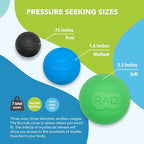 RAD Rounds – Extra Soft Yoga Deep Tissue Massage Ball Set – Myofascial Release Balls for Feet, Back, Neck, Jaw & Forearms – Trigger Point & Mobility Therapy (3-Pack)