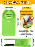 3PCS Drinking Cup Holder Clip Kalolary Chair Desk Bottle Cup Stand DIY Glass Clamp Storage Saucer Clip with Groove for Potted Plant Beverage Coffee Mug Holder Clip for Home Office (Yellow Green Blue)